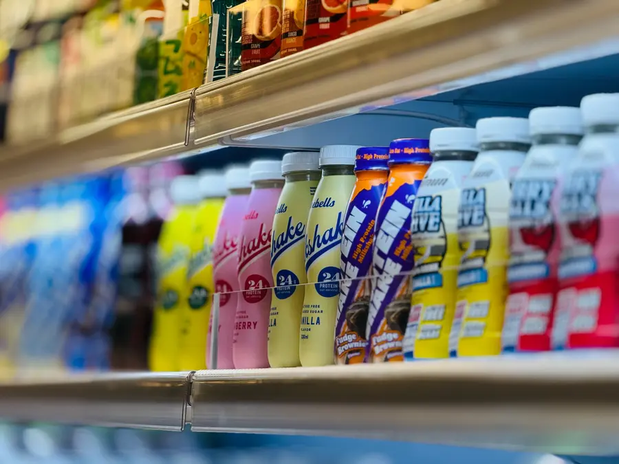 Colourful premium drinks on a Scorpios shelf